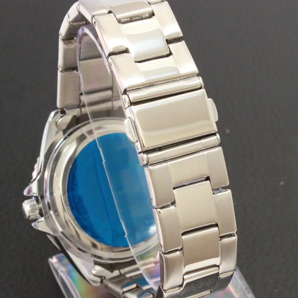 Men's Diver Style Watch Pepsi Bezel Stainless Bracelet 40mm